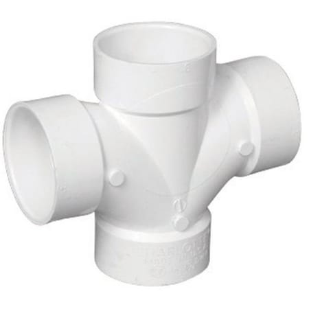 Charlotte Pipe And Foundry Charlotte Pipe & Foundry PVC004281200HA Double Sanitary PVC Tee; 4 in. 47546